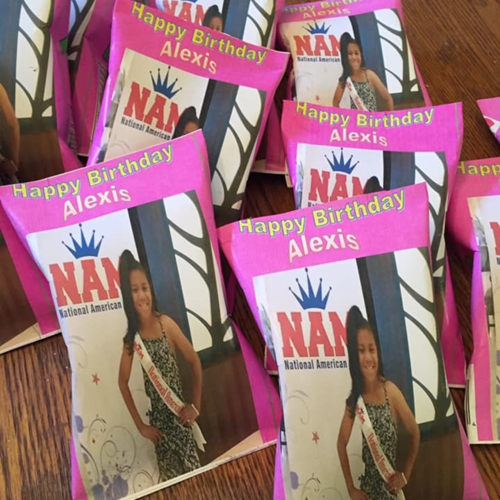 Customize your chip bags #parties wedding more...